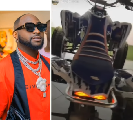 Davido takes delivery of a unique power bike (video)