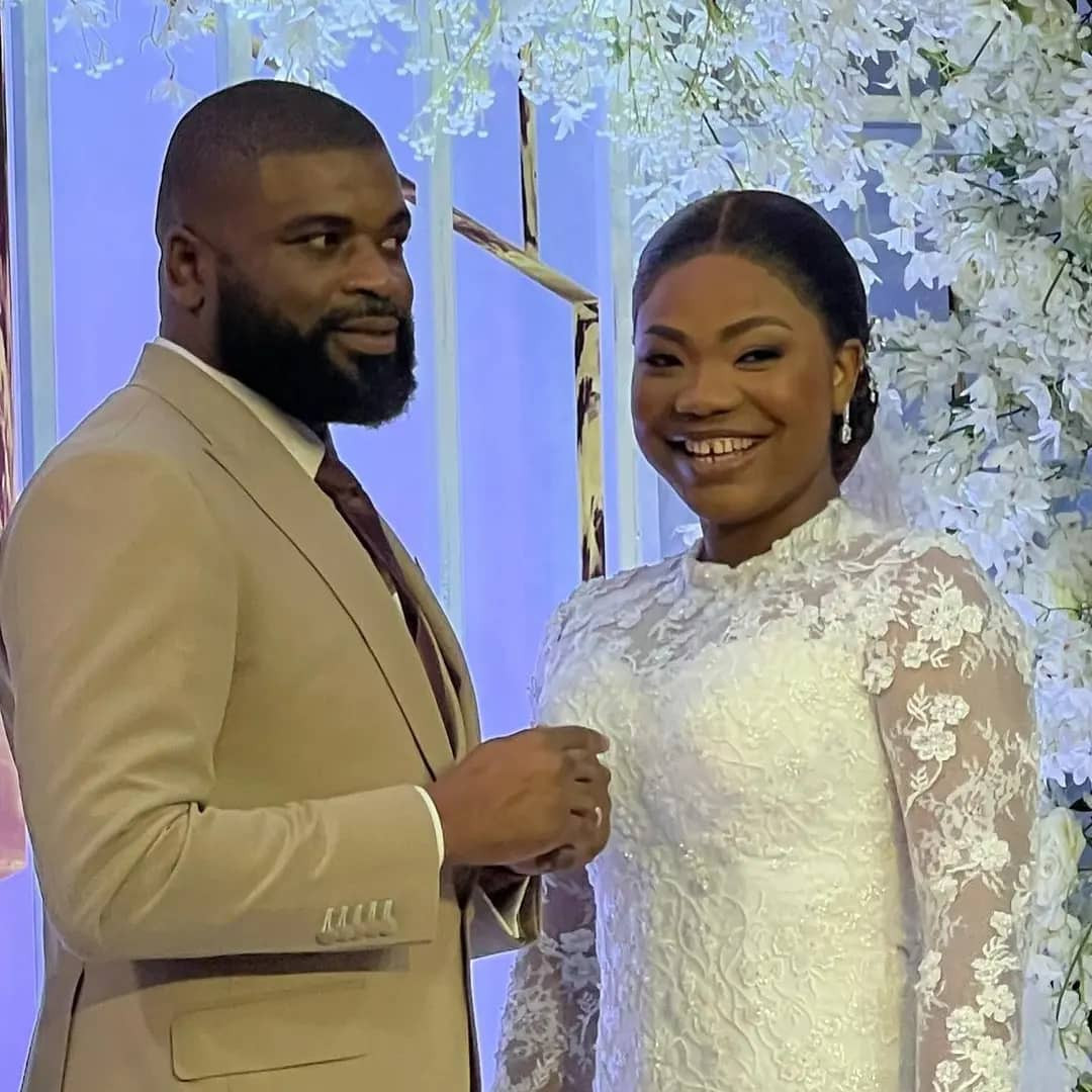 First photos and videos from the church wedding of Gospel artiste, Mercy Chinwo and Pastor Blessed