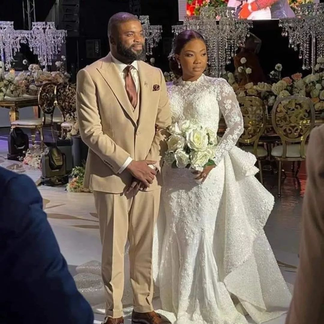 First photos and videos from the church wedding of Gospel artiste, Mercy Chinwo and Pastor Blessed