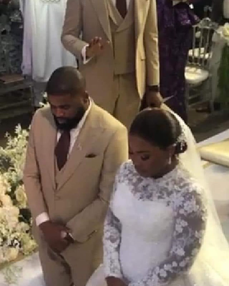 First photos and videos from the church wedding of Gospel artiste, Mercy Chinwo and Pastor Blessed