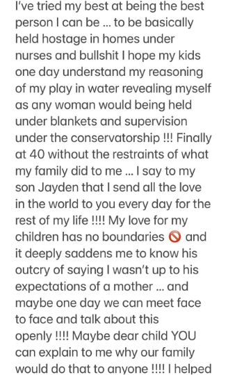 Britney Spears responds to her son after he spoke out about their broken relationship