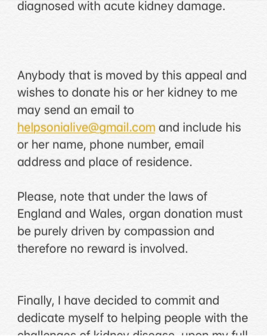 "Come to my aid and save my life" Sonia Ekweremadu publicly begs for kidney donor