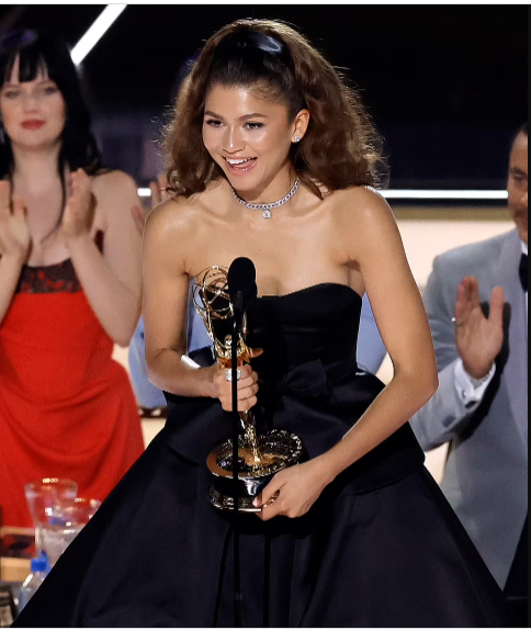 Zendaya makes history as youngest two-time Emmy winner as she accepts Outstanding Lead Actress gong for HBO