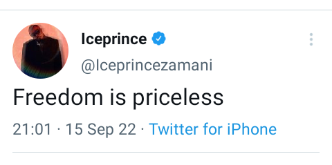 "Freedom is priceless" - Ice Prince says after release from Ikoyi prison 