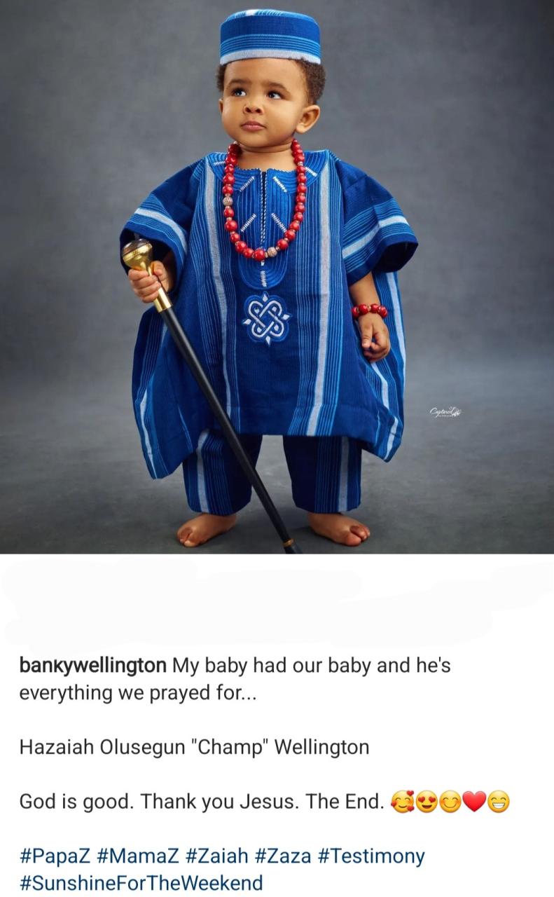 Banky W shares first photos of his son