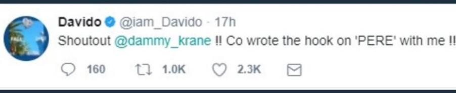 "Run the check" Dammy Krane asks Davido to pay him for 
