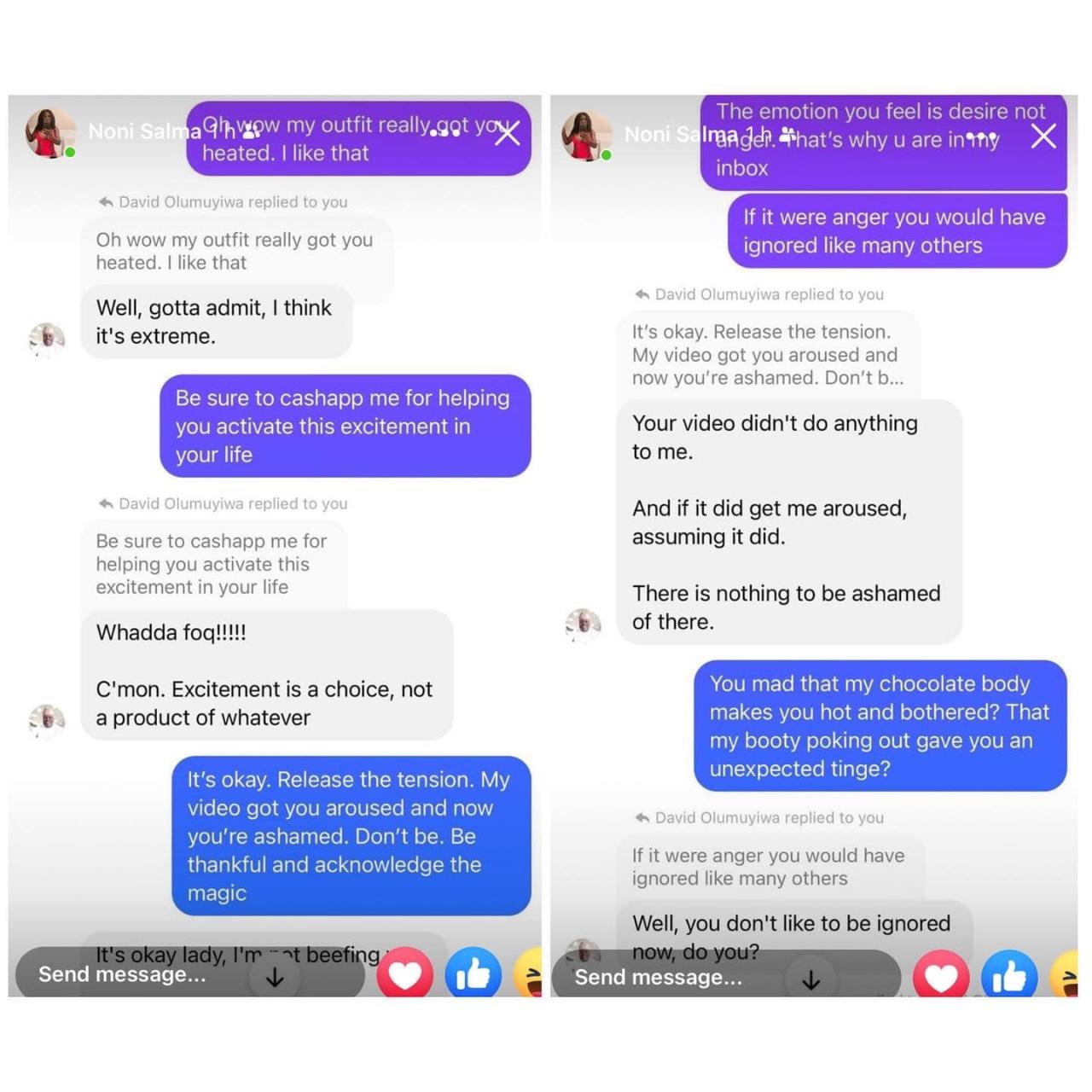 Nigerian transgender Noni Salma claps back at followers querying her over her skimpy outfit (video)