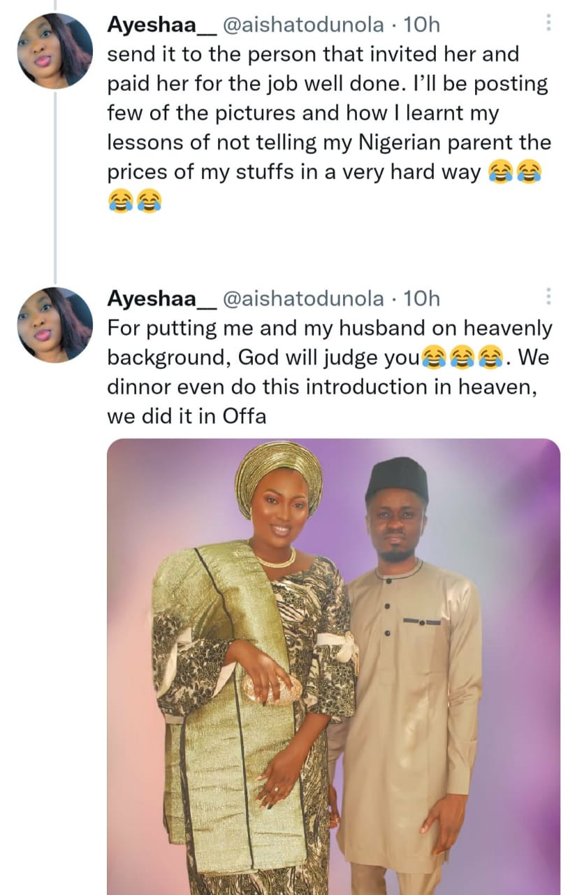 Between a Nigerian bride and her mum who kicked against her paying a photographer N55k to take pictures at her introduction