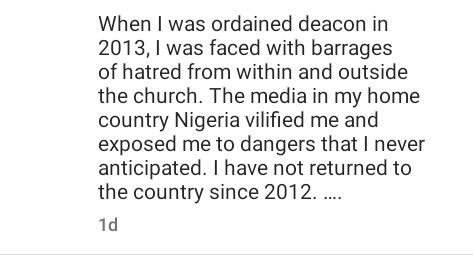 "I am the ordained homosexual that God loves" - Gay British-Nigerian cleric, Jide Macaulay celebrates second anniversary to Anglican priesthood