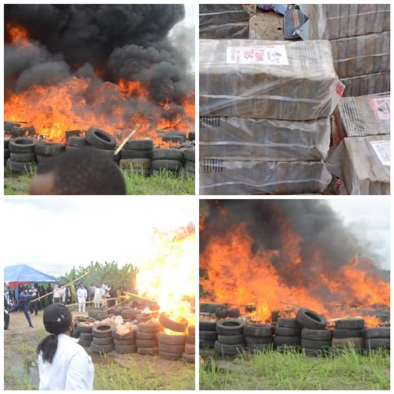 NDLEA sets ablaze N194b worth of cocaine recovered in Lagos warehouse 