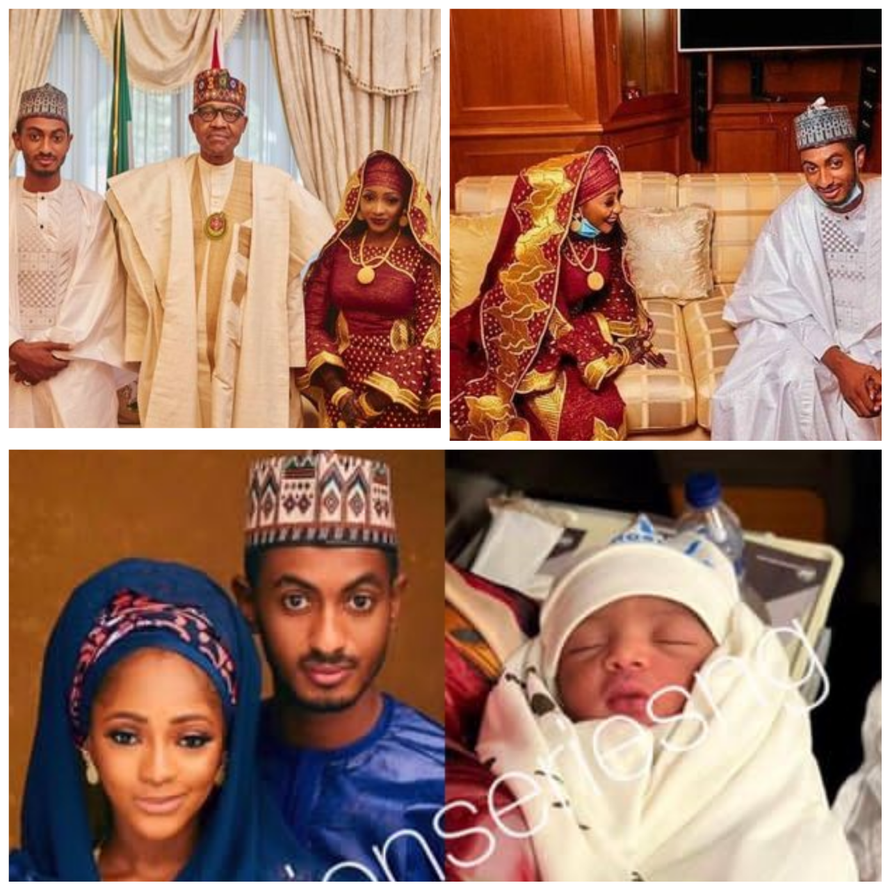 President Buhari becomes great-grandfather as his granddaughter welcomes a baby girl