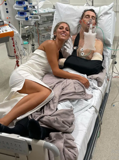 Groom ends up in hospital on wedding night after suffering horrific injuries while trying to show bride how much he loves her