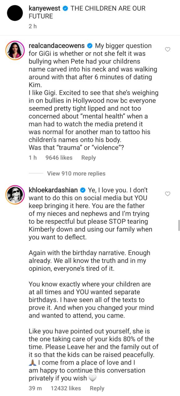 "Stop tearing Kimberly down" Khloe Kardashian slams Kanye West after he called out his "White Lives Matter" T-Shirt critics for not speaking up when the Kardashians kept him from seeing his kids