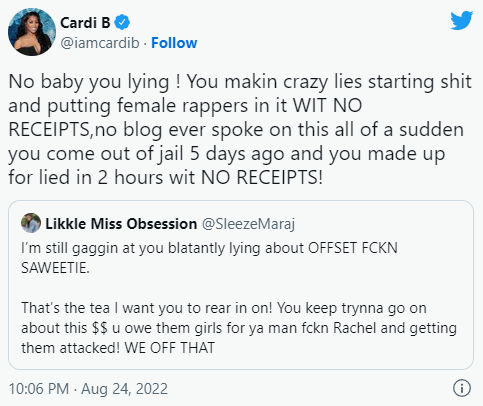 U.S. rapper, Quavo insinuates that Cardi B