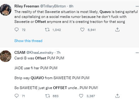 U.S. rapper, Quavo insinuates that Cardi B