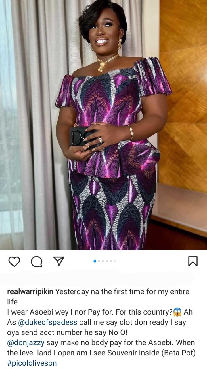 Don Jazzy gave out free asoebi to those invited to his mother