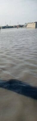 Military base ravaged by flood in Borno (photos)