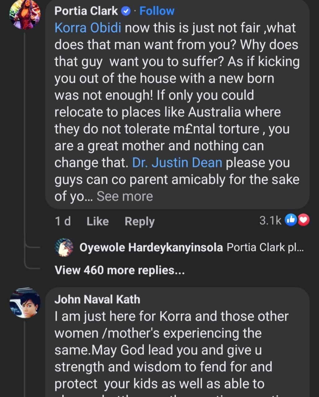 "This is stalking" Korra Obidi says as her estranged husband, Justin Dean, calls the police on her in relation to their daughter
