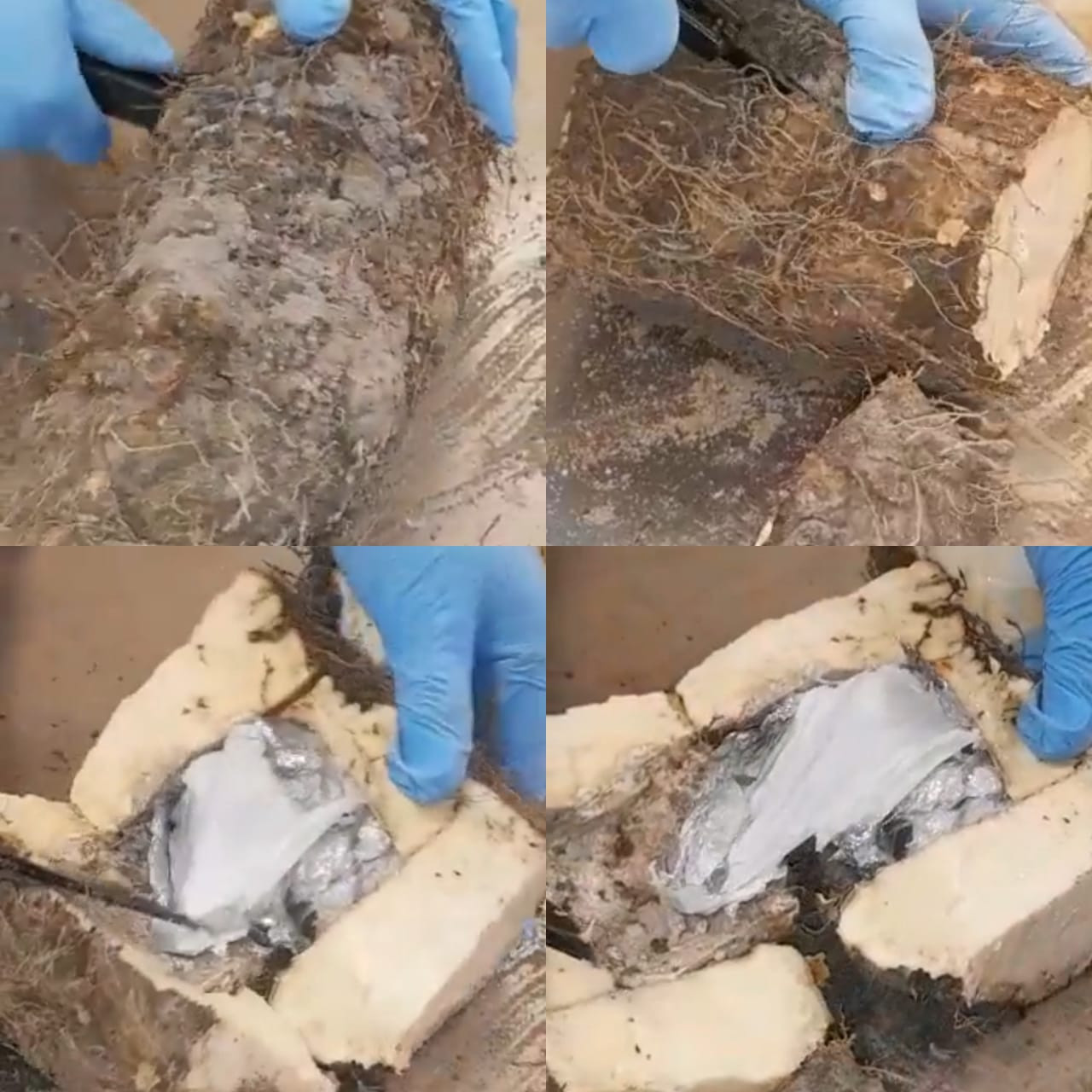 NDLEA discovers hard drugs concealed inside tubers of yam at Lagos Airport (video)