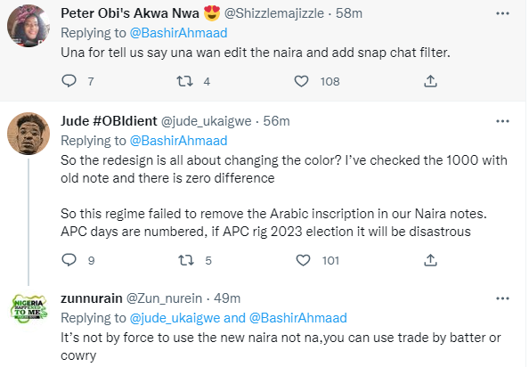 Nigerians react to the redesigned naira notes
