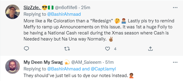 Nigerians react to the redesigned naira notes