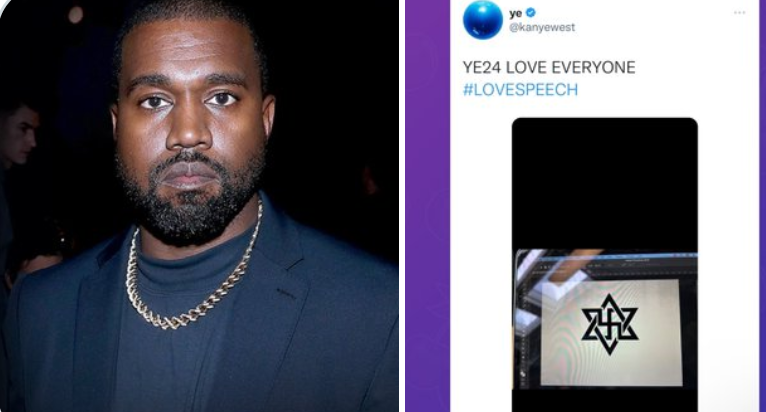 Kanye West promotes 2024 presidential campaign with Image of Swastika Combined with Star of David after saying he loves Nazis and Jews; Twitter suspends his account