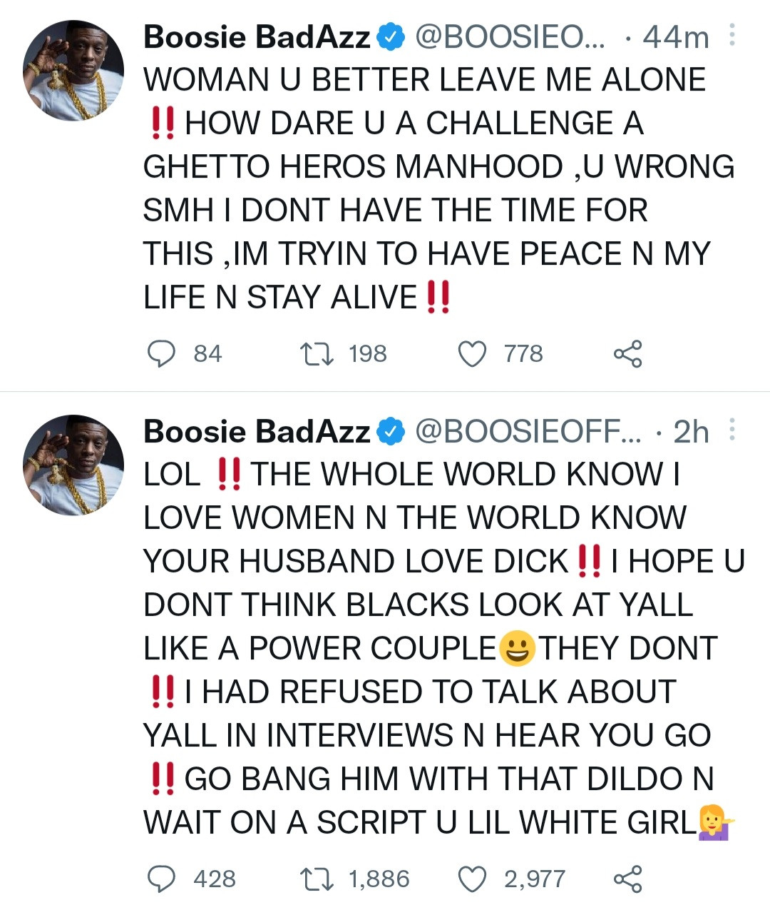 Rapper, Boosie reacts after Gabrielle Union made insinuations about his sexuality following his statement on her stepchild (video)