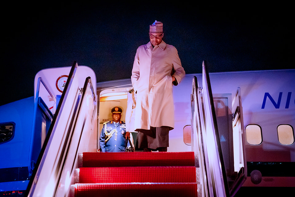 President Buhari arrives  Washington DC ahead of US-Africa Leader