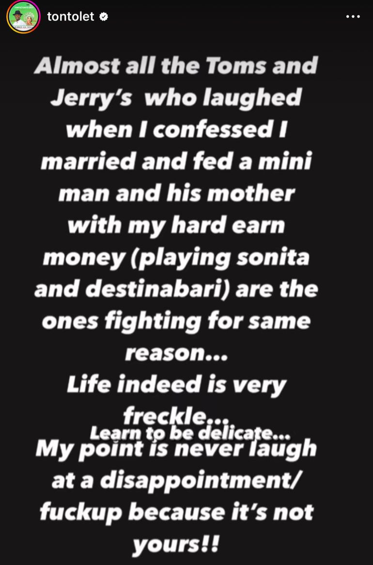 Tonto Dikeh says those who laughed when she had marital problems with a 