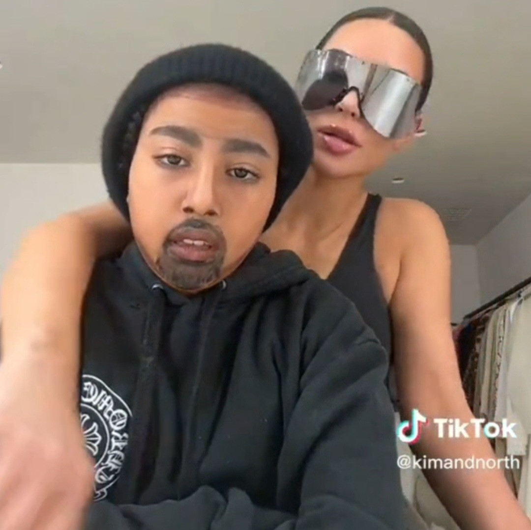 North West transforms into dad Kanye West using special effects makeup (video)