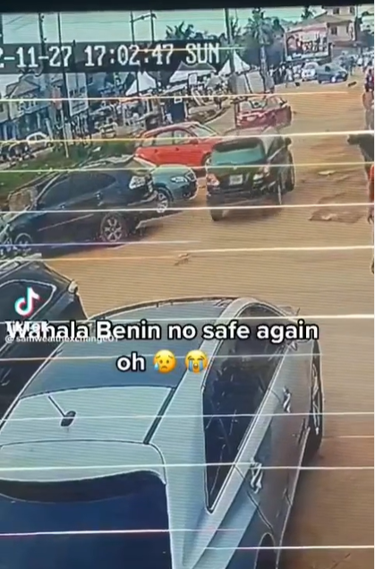CCTV captures moment a young man was robbed of his cuban chain in Edo