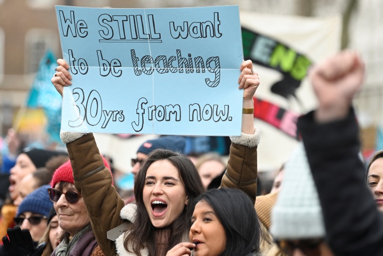 Striking teachers