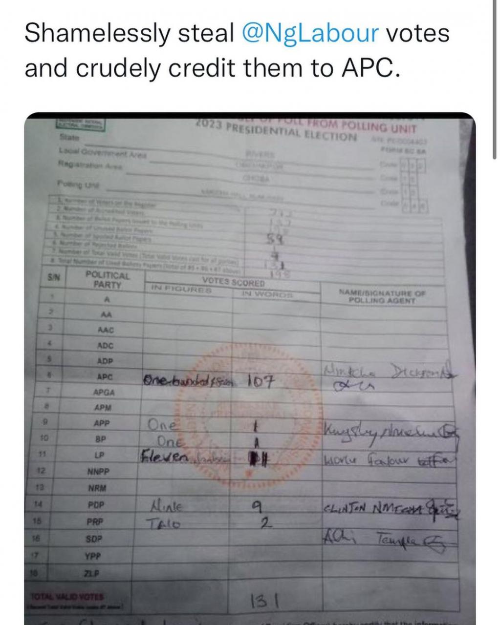 Investigative journalist David Hundeyin shares "proof" as he continues to allege "crude election rigging" across States (video/photos)