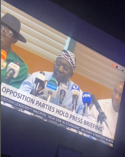 Labour Party, PDP and ADC hold press conference, asks for cancellation of election and for INEC chairman to step aside (videos)