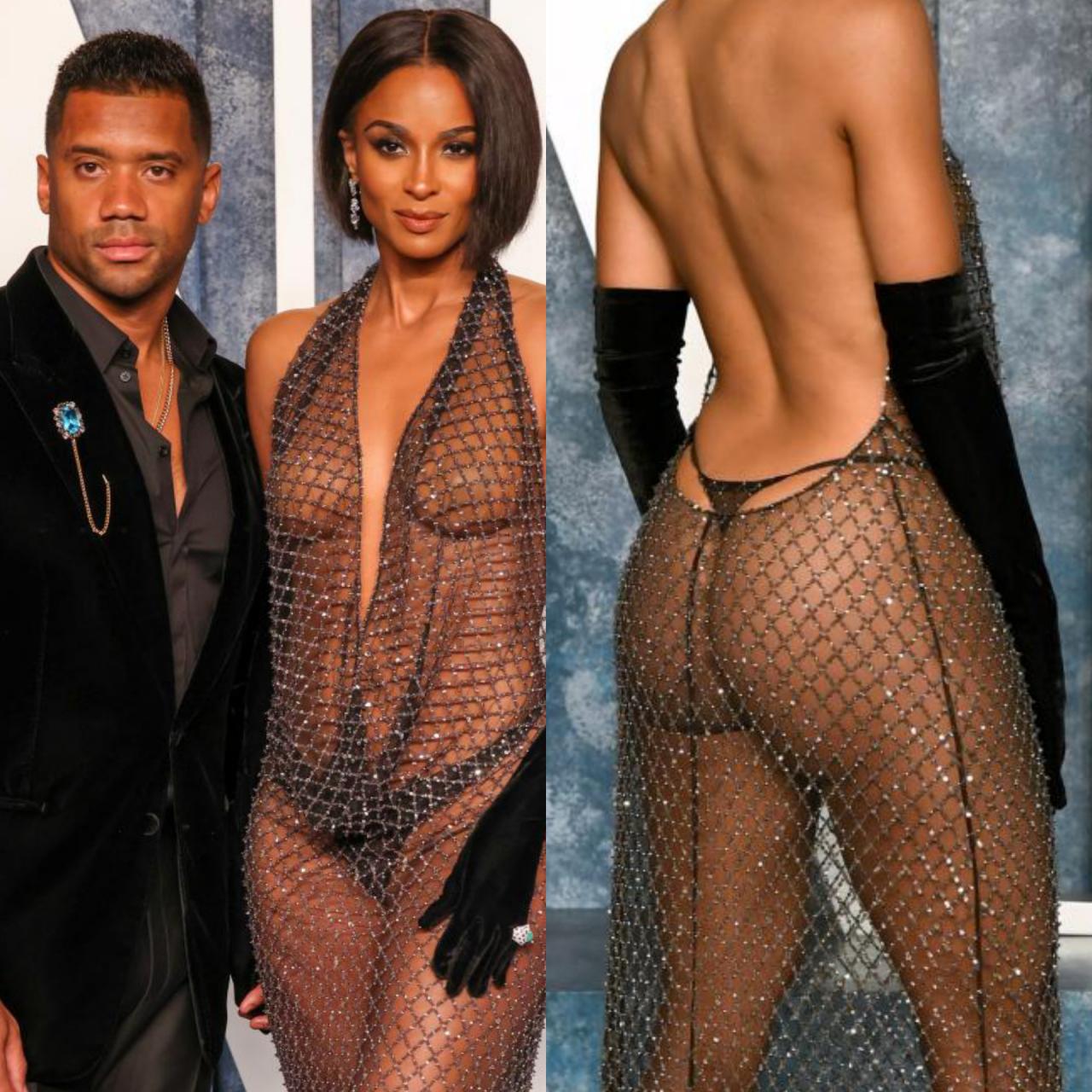 Ciara shows off her goodies as she attends Vanity Fair Oscar after party in sheer dress (photos/video)