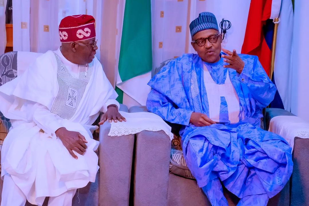 Tinubu, Shettima present their Certificates of Return to President Buhari (photos)