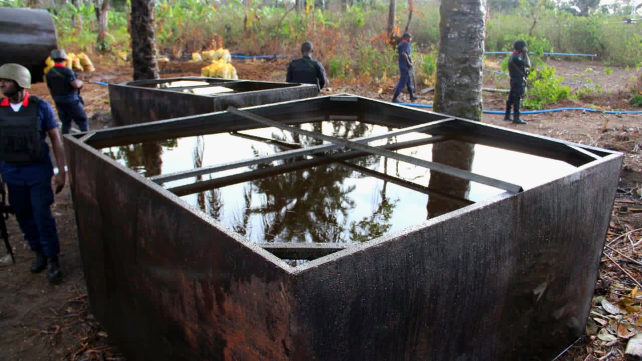 Oil Theft: NSCDC uncovers illegal local refinery in Rivers community