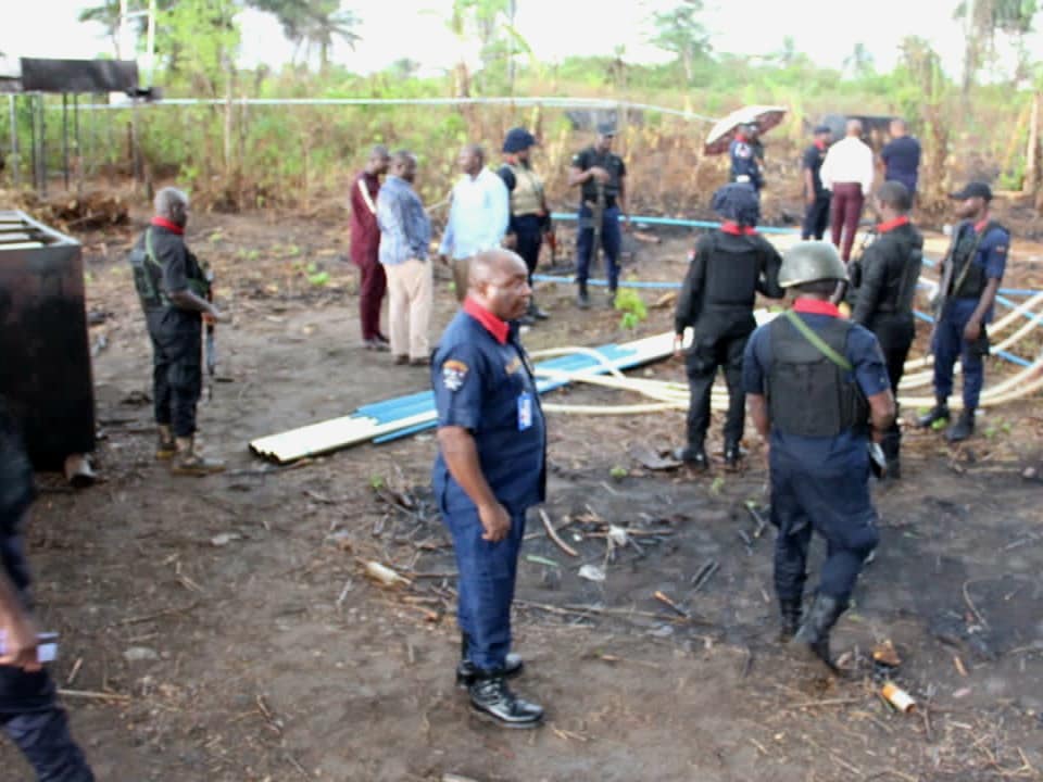 Oil Theft: NSCDC uncovers illegal local refinery in Rivers community