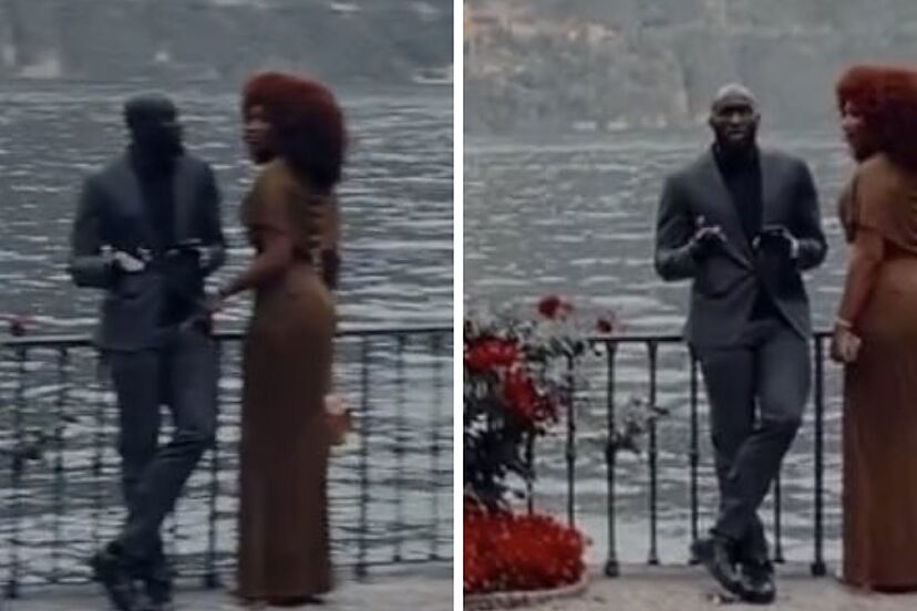 Chelsea striker, Romelu Lukaku sparks dating rumours with  Megan Thee Stallion as they spotted at his teammate Lautaro Martinez?s wedding (video)