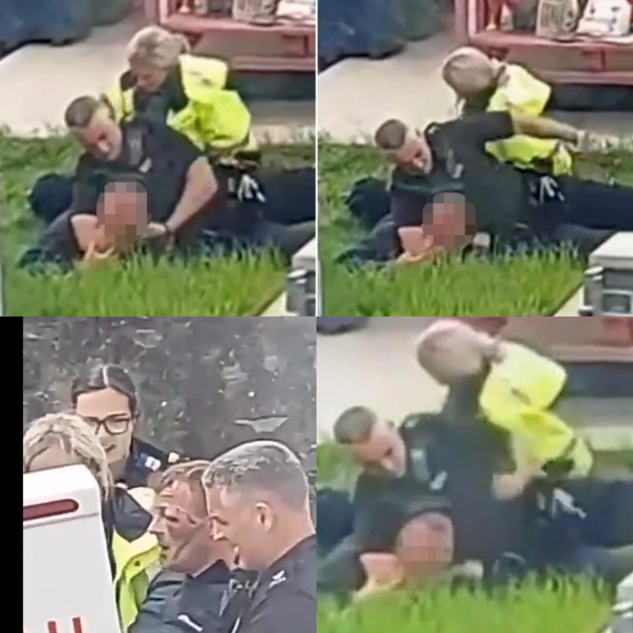 Watch Police officer punch man in the head nine times while restraining him in chokehold (video)