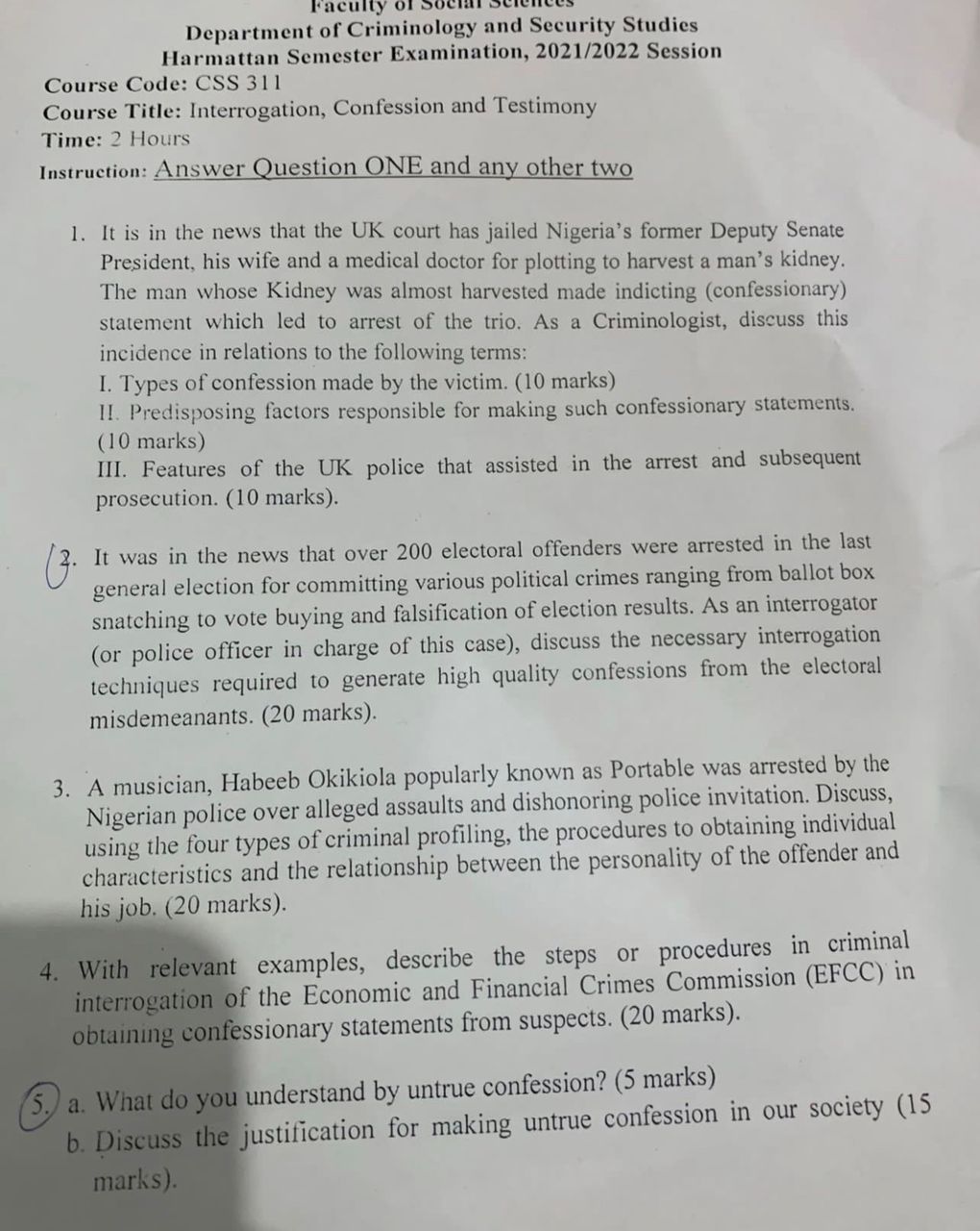 UNILORIN references Ekweremadus ordeal, Portable