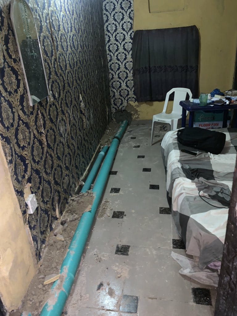 Tenant in shock after landlord invaded his home to pass toilet pipes from two other apartments through his apartment (photos/video)