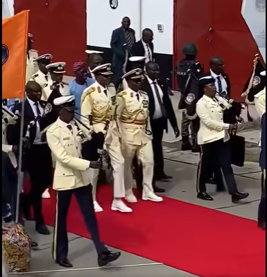 President Buhari steps out in ceremonial Naval attire (video)