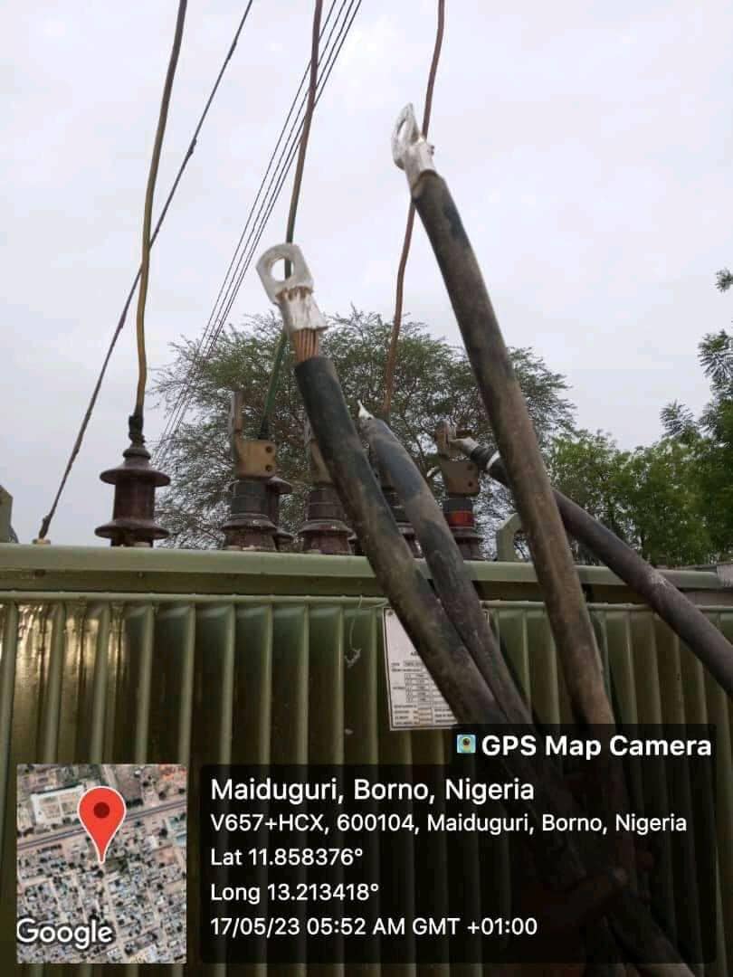 Alleged cable thief caught and tied to transformer in Maiduguri