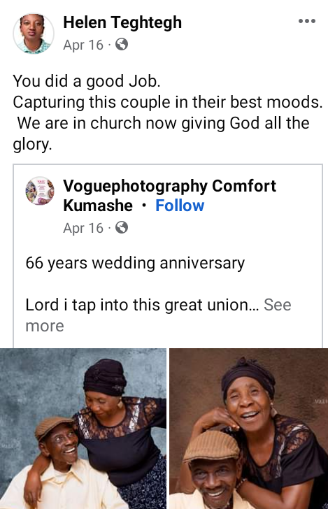 Nigerian couple celebrates 66th wedding anniversary