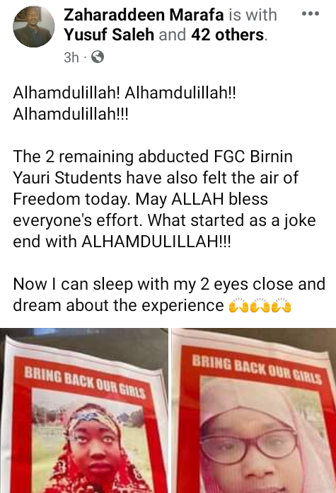 Bandits release two remaining kidnapped FGC Birnin Yauri students after 707 days in captivity