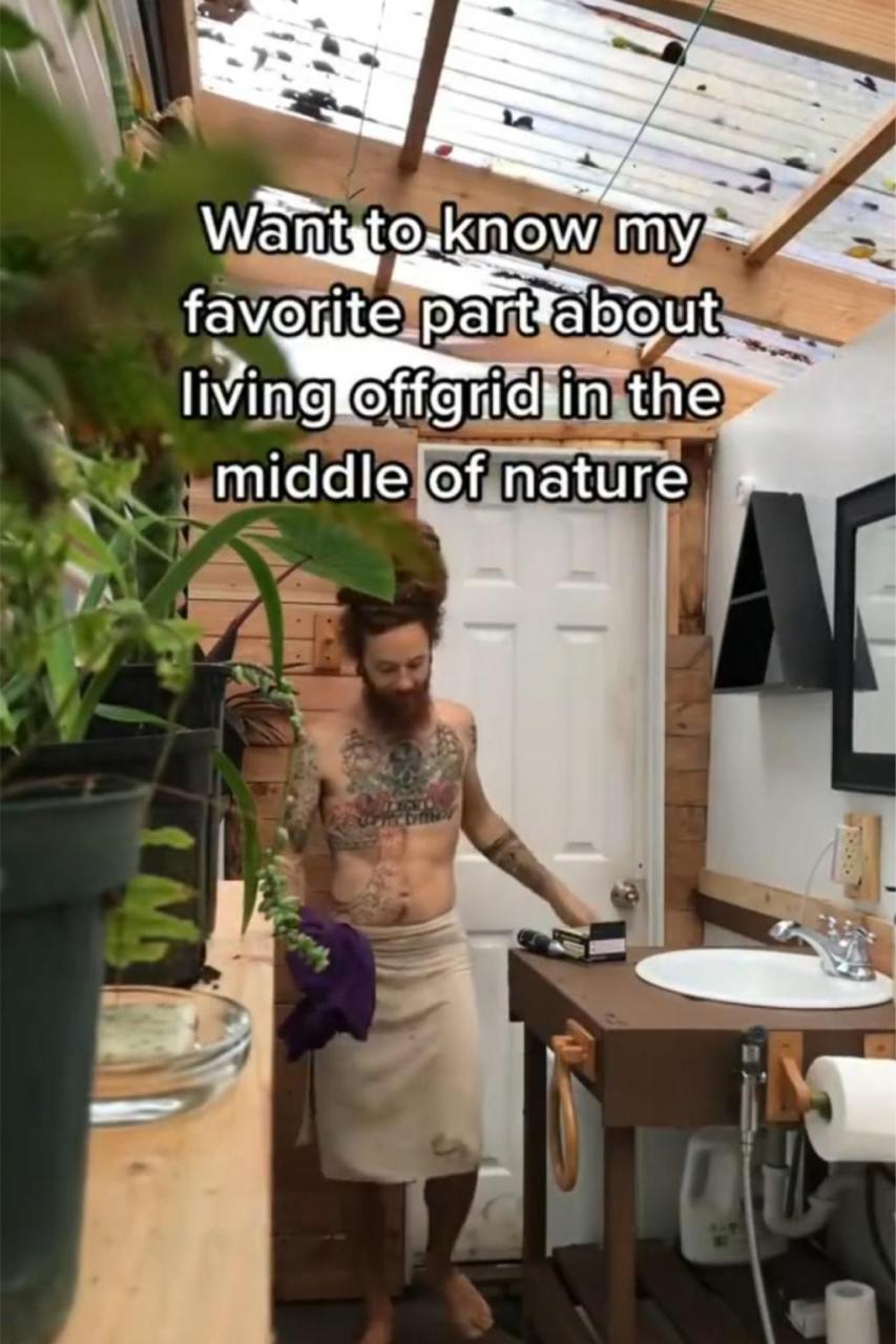 Man quits job in the city then moves into jungle where he drinks rain water and grows his own food to 