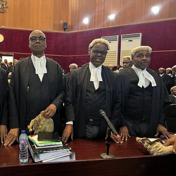 Photos of Labour party presidential candidate, Peter Obi, at the Presidential election tribunal
