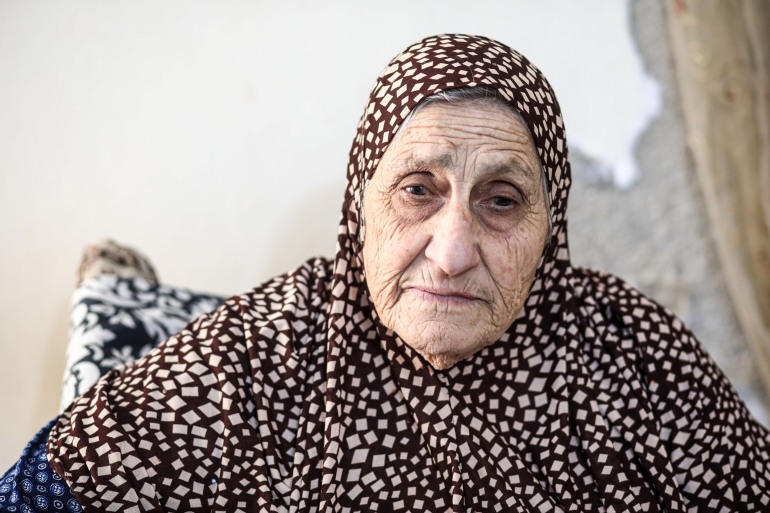 An elderly woman 