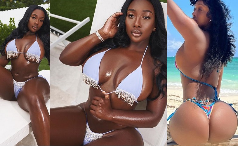 Check out eye-popping  photos of Anita Brown, the American lady claiming she is expecting a child with Nigerian singer, Davido.